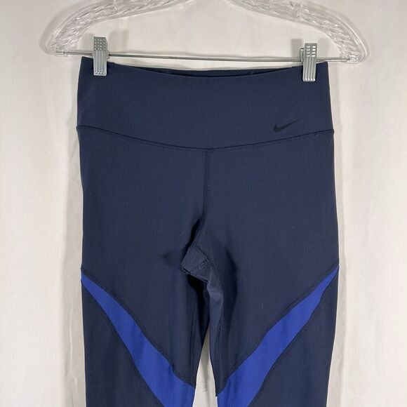 Nike Leggings Women's Small Blue High Rise Dri-Fit Inside Pocket 29" Inseam - Picture 2 of 11